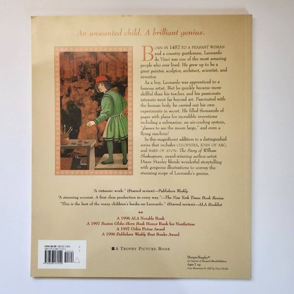 Leonardo Da Vinci by Diane Stanley (2000, Trade Paperback) - Picture 3 of 11